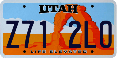 UT license plate Z712LO