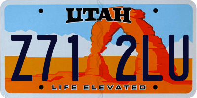 UT license plate Z712LU