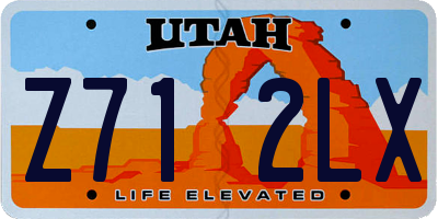 UT license plate Z712LX