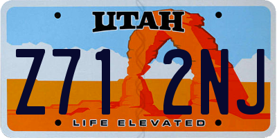 UT license plate Z712NJ