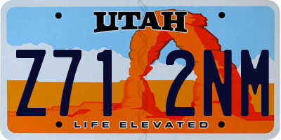 UT license plate Z712NM