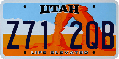 UT license plate Z712QB