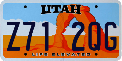 UT license plate Z712QG