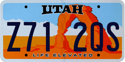 UT license plate Z712QS