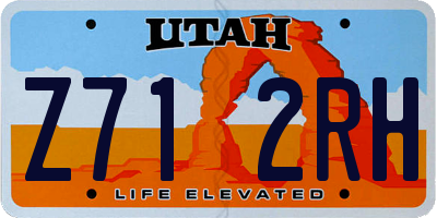 UT license plate Z712RH