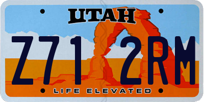 UT license plate Z712RM