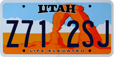 UT license plate Z712SJ