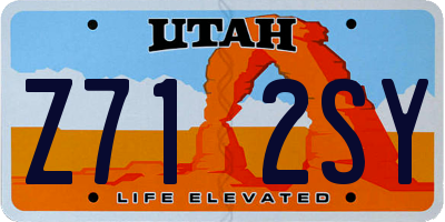 UT license plate Z712SY
