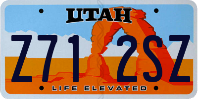UT license plate Z712SZ