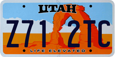 UT license plate Z712TC