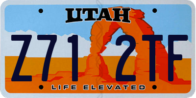 UT license plate Z712TF