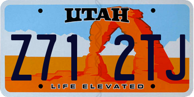 UT license plate Z712TJ