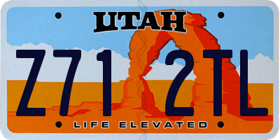 UT license plate Z712TL