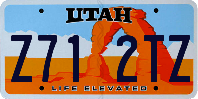 UT license plate Z712TZ