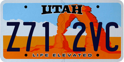 UT license plate Z712VC