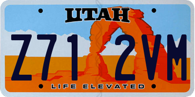 UT license plate Z712VM