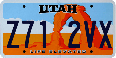 UT license plate Z712VX