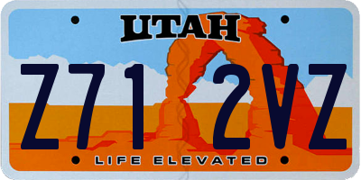 UT license plate Z712VZ