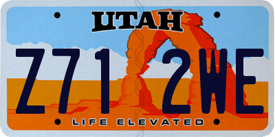 UT license plate Z712WE