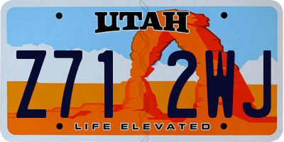 UT license plate Z712WJ