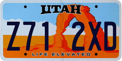 UT license plate Z712XD