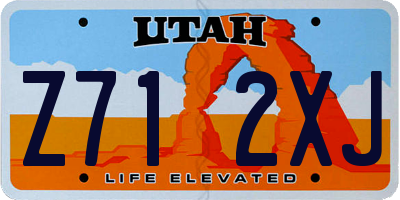 UT license plate Z712XJ