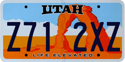 UT license plate Z712XZ