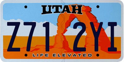UT license plate Z712YI
