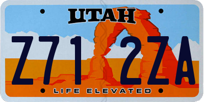 UT license plate Z712ZA