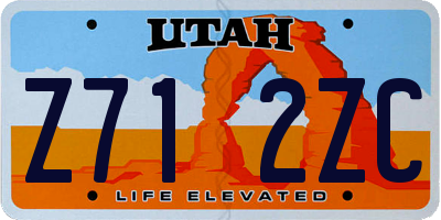 UT license plate Z712ZC