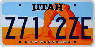 UT license plate Z712ZE
