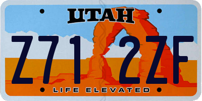 UT license plate Z712ZF