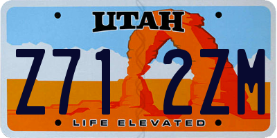 UT license plate Z712ZM