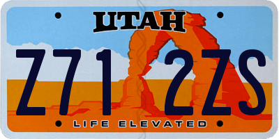 UT license plate Z712ZS