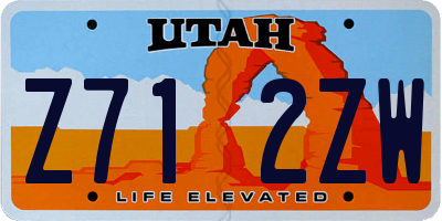UT license plate Z712ZW