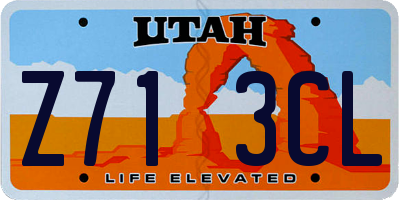 UT license plate Z713CL