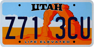 UT license plate Z713CU