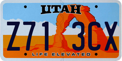 UT license plate Z713CX