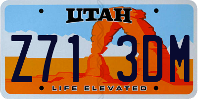 UT license plate Z713DM