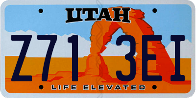 UT license plate Z713EI