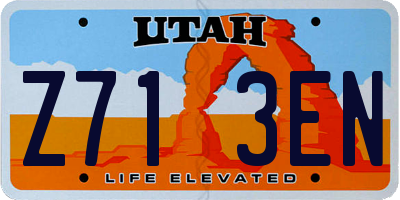UT license plate Z713EN