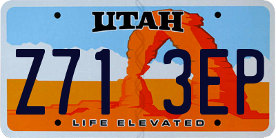 UT license plate Z713EP