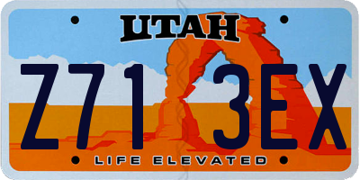 UT license plate Z713EX