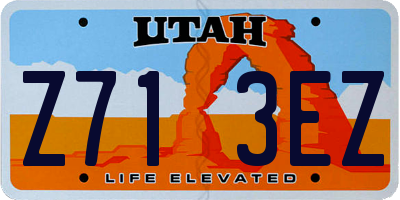 UT license plate Z713EZ