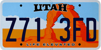 UT license plate Z713FD