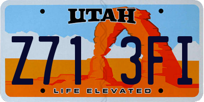UT license plate Z713FI