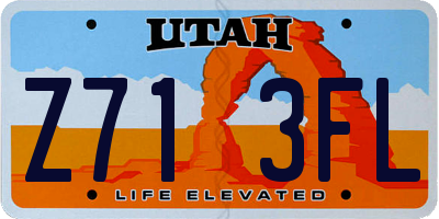 UT license plate Z713FL