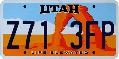 UT license plate Z713FP