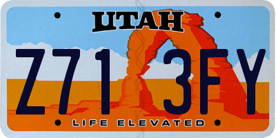 UT license plate Z713FY