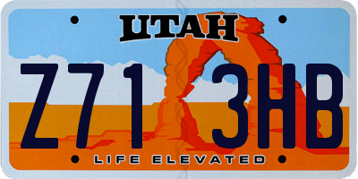 UT license plate Z713HB